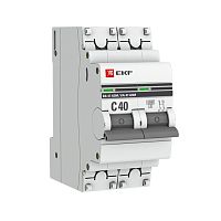 Автоматический выключатель 2P 40А (C) 6кА ВА 47-63M без теплового расцепителя PROxima | код  mcb4763m-6-2-40C-pro | EKF